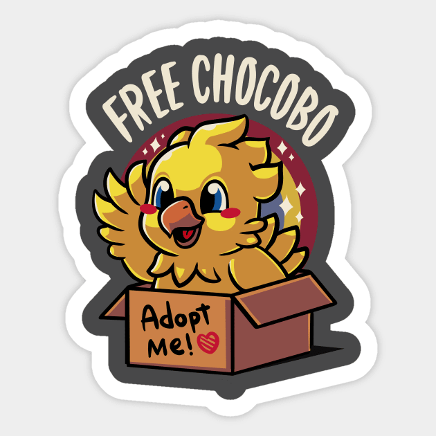 Adopt a Chocobo - Bird mother - Final fantasy Sticker by Typhoonic